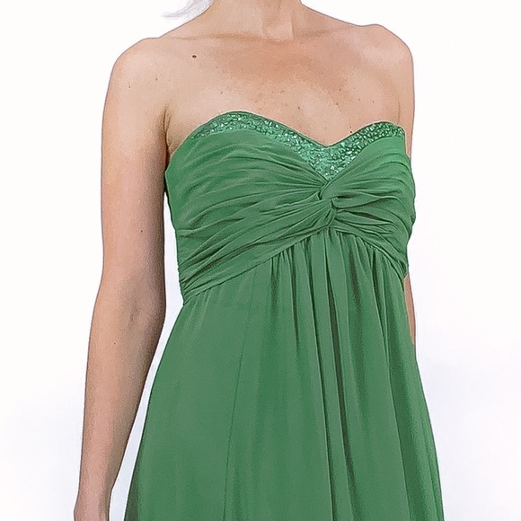 Green Homecoming Pageant Prom Bridesmaid Dress - Picture 7 of 8